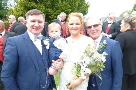 July Wedding 2 : The happy couple Mr & Mrs Thirkill, the Bride's father Steven Holloway is a values 1st Tenor 29/07/22