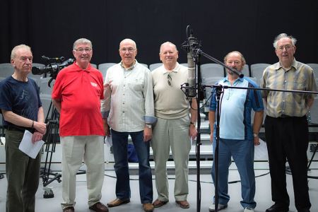 19.Owen, Sam, Dave, Cyril, Geoff and Brian  Recording a "Jingle" for BBC Radio 2 - 18th June