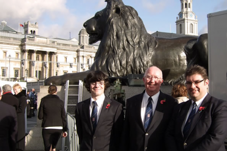 04.Gareth, Barry and Colin in Trafalgar Square